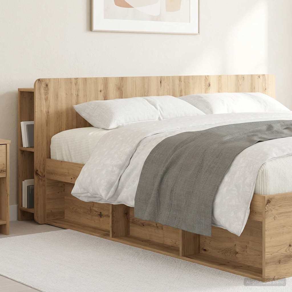 vidaXL Headboard Cabinet Artisan Oak 180 cm Engineered Wood