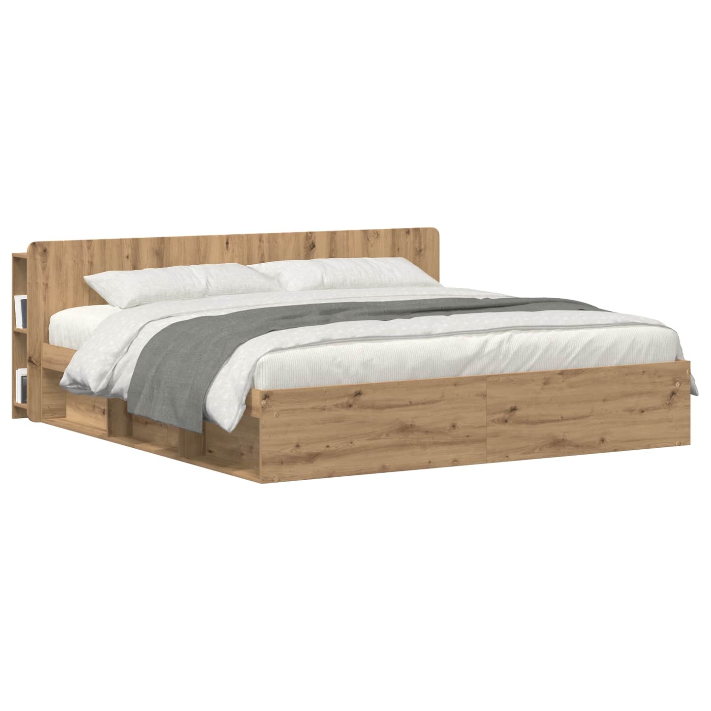vidaXL Headboard Cabinet Artisan Oak 180 cm Engineered Wood