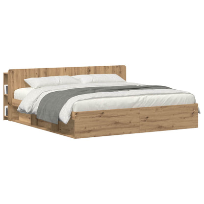vidaXL Headboard Cabinet Artisan Oak 180 cm Engineered Wood
