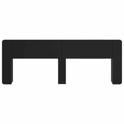 vidaXL Headboard Cabinet with Storage Black Engineered Wood