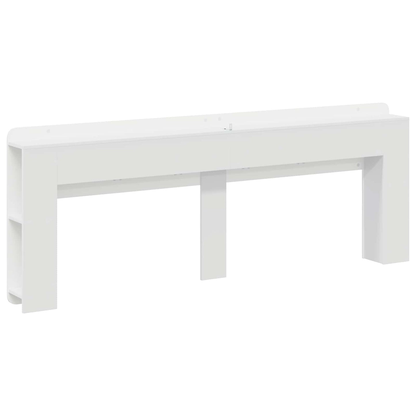 vidaXL Headboard Cabinet with Storage High Gloss White Engineered Wood