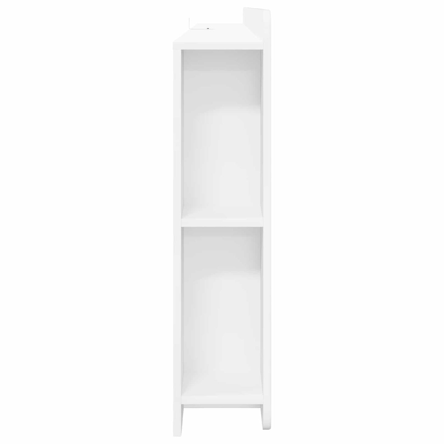 vidaXL Headboard Cabinet with Storage High Gloss White Engineered Wood