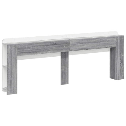 vidaXL Headboard Cabinet with Storage Grey Sonoma Engineered Wood