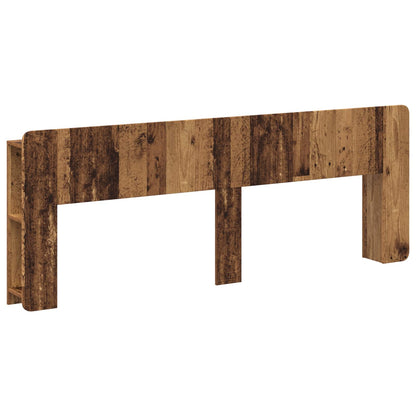 vidaXL Headboard Cabinet with Storage Old Wood Engineered Wood