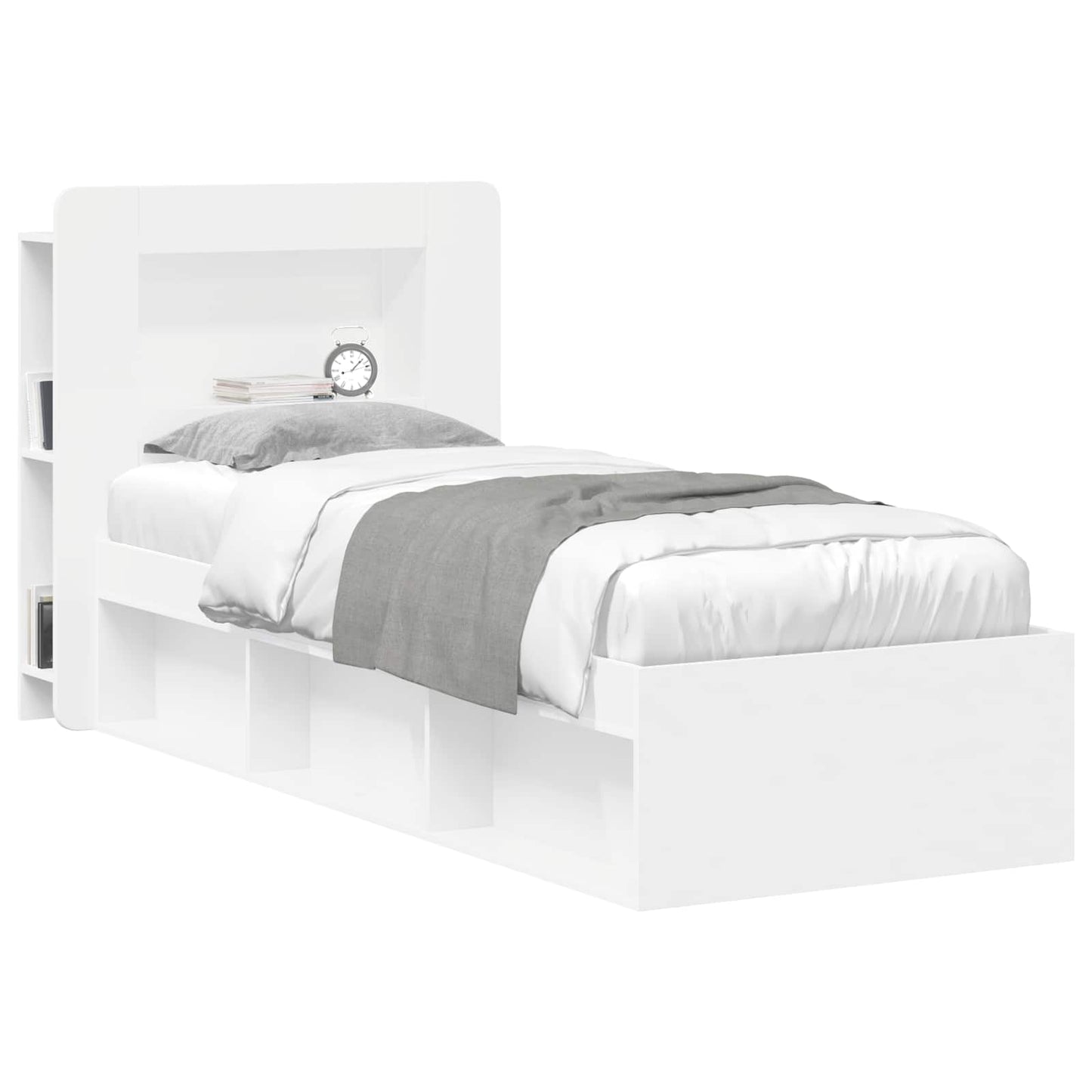 vidaXL Headboard Cabinet with Storage White Engineered Wood