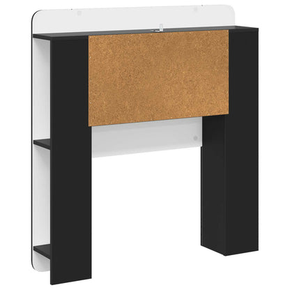 vidaXL Headboard Cabinet with Storage Black Engineered Wood