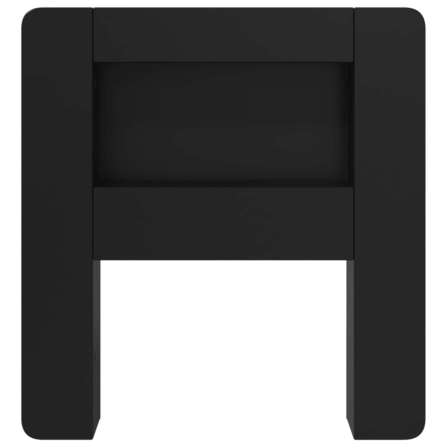 vidaXL Headboard Cabinet with Storage Black Engineered Wood