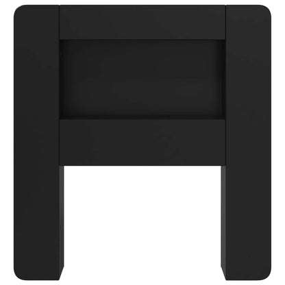 vidaXL Headboard Cabinet with Storage Black Engineered Wood