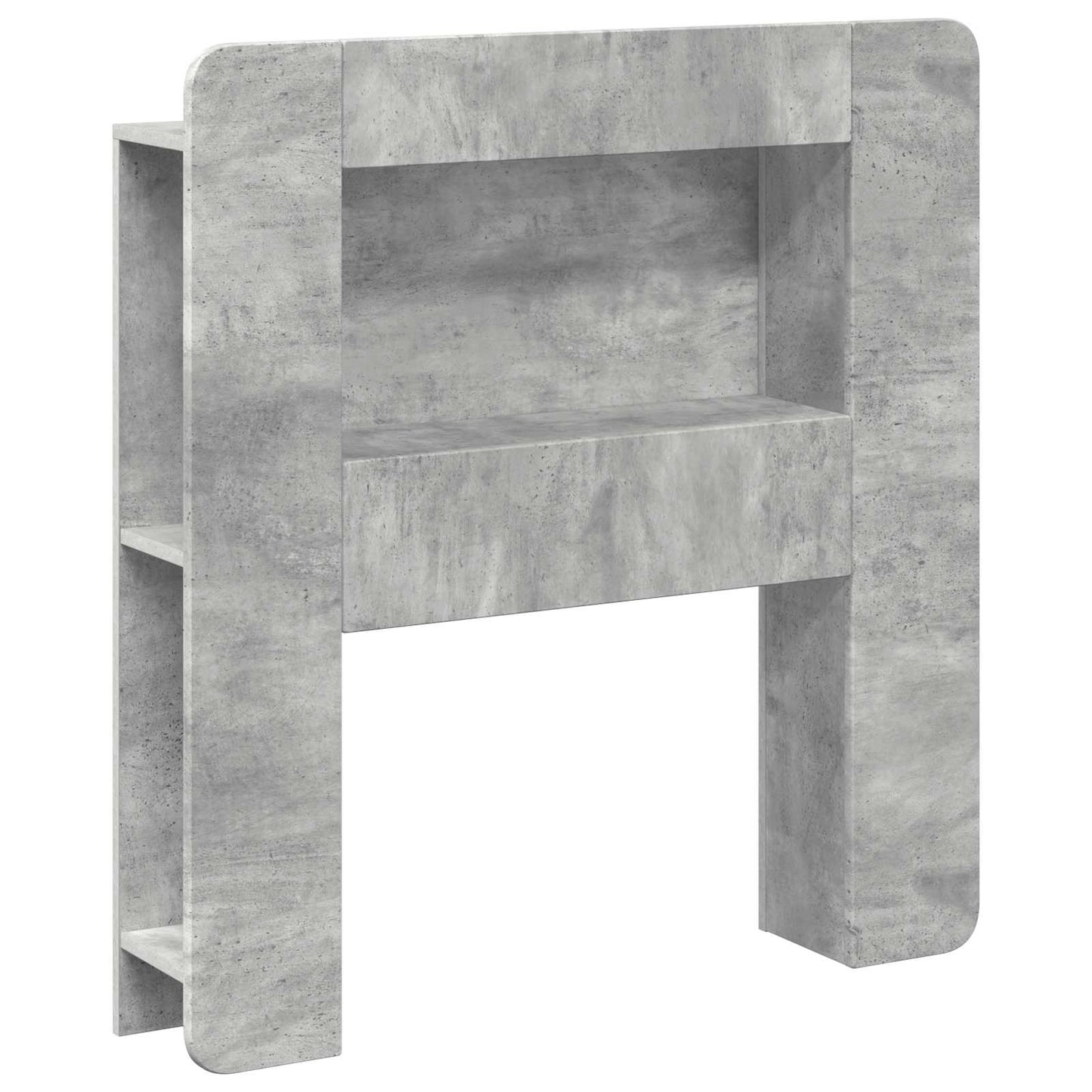 vidaXL Headboard Cabinet with Storage Concrete Grey Engineered Wood
