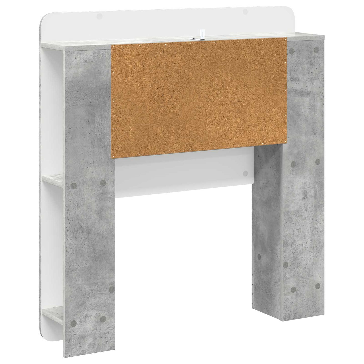 vidaXL Headboard Cabinet with Storage Concrete Grey Engineered Wood
