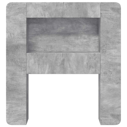 vidaXL Headboard Cabinet with Storage Concrete Grey Engineered Wood