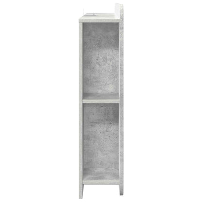 vidaXL Headboard Cabinet with Storage Concrete Grey Engineered Wood