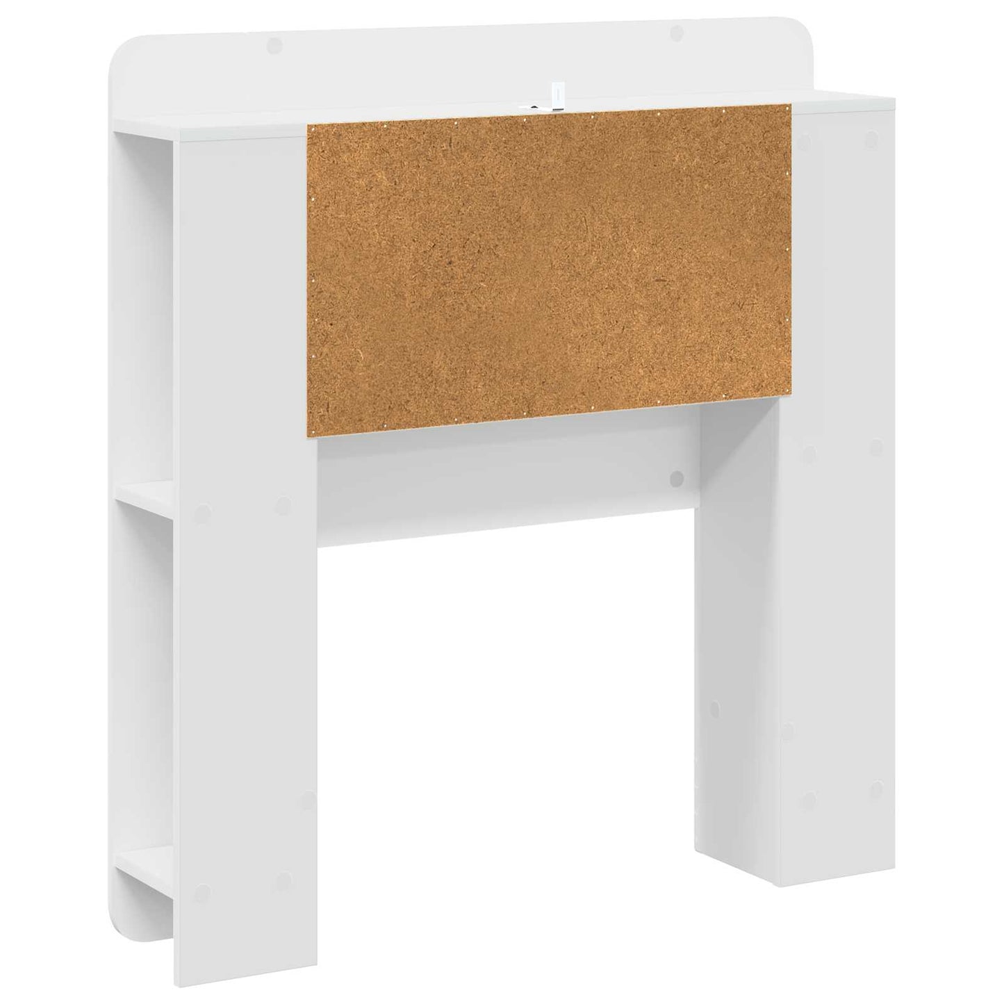 vidaXL Headboard Cabinet with Storage High Gloss White Engineered Wood