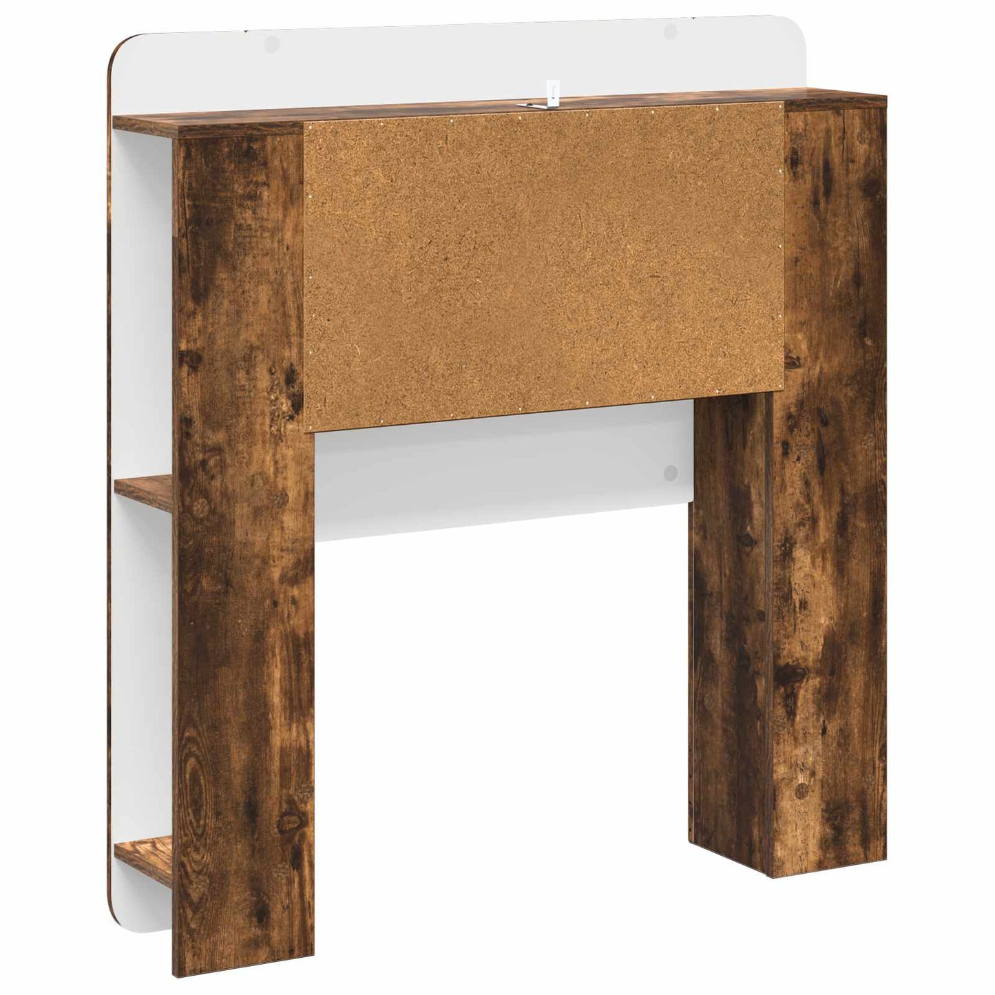 vidaXL Headboard Cabinet with Storage Smoked Oak Engineered Wood