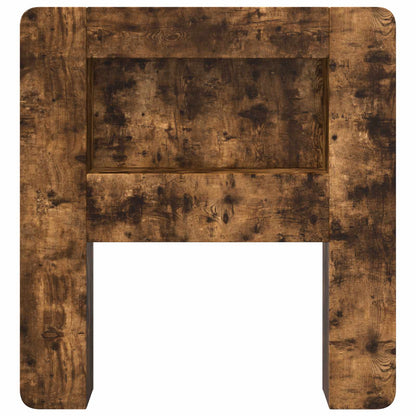 vidaXL Headboard Cabinet with Storage Smoked Oak Engineered Wood