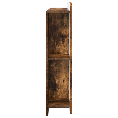 vidaXL Headboard Cabinet with Storage Smoked Oak Engineered Wood