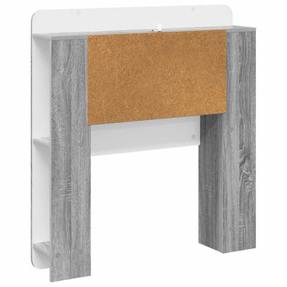 vidaXL Headboard Cabinet with Storage Grey Sonoma Engineered Wood