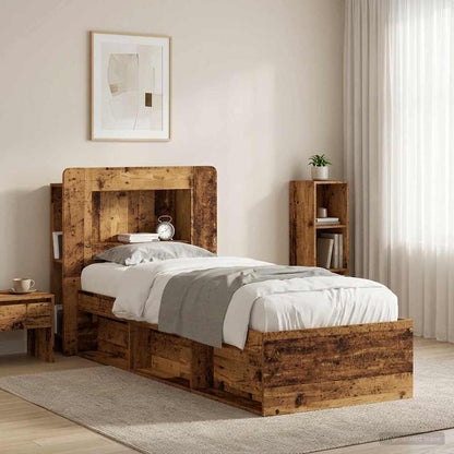 vidaXL Headboard Cabinet with Storage Old Wood Engineered Wood