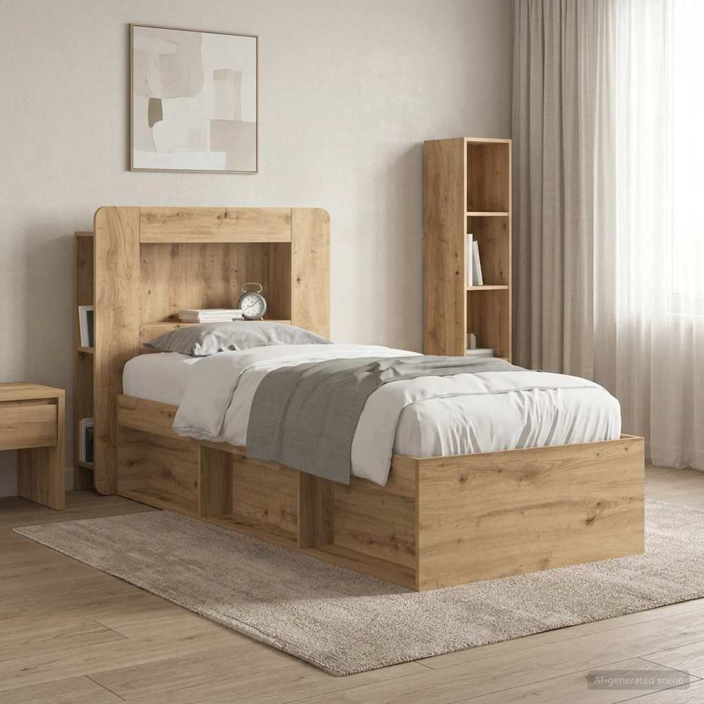 vidaXL Headboard Cabinet Artisan Oak 80 cm Engineered Wood