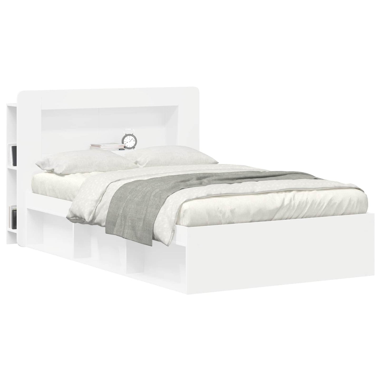 vidaXL Headboard Cabinet with Storage White Engineered Wood