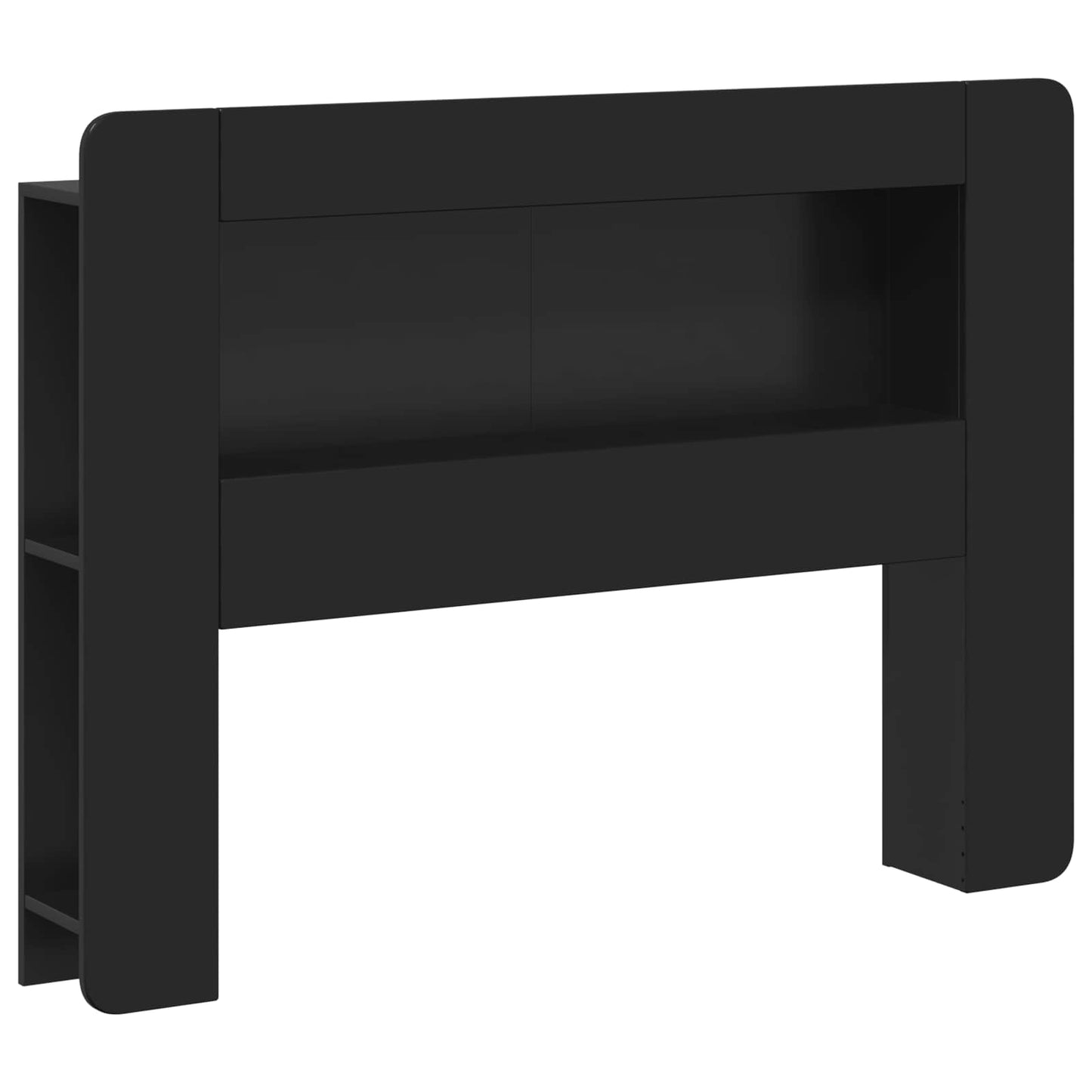 vidaXL Headboard Cabinet with Storage Black Engineered Wood