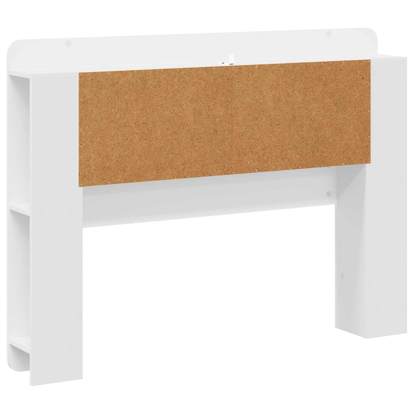 vidaXL Headboard Cabinet with Storage High Gloss White Engineered Wood