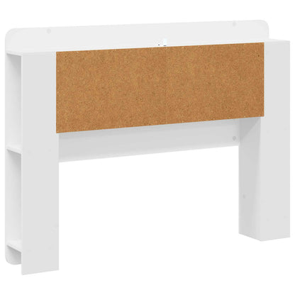 vidaXL Headboard Cabinet with Storage High Gloss White Engineered Wood