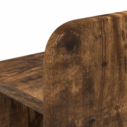vidaXL Headboard Cabinet with Storage Smoked Oak Engineered Wood