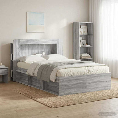 vidaXL Headboard Cabinet with Storage Grey Sonoma Engineered Wood