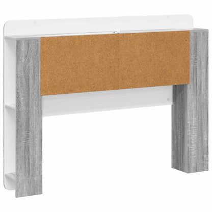 vidaXL Headboard Cabinet with Storage Grey Sonoma Engineered Wood