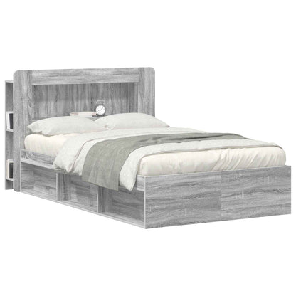 vidaXL Headboard Cabinet with Storage Grey Sonoma Engineered Wood