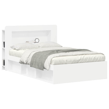 vidaXL Headboard Cabinet with Storage White Engineered Wood