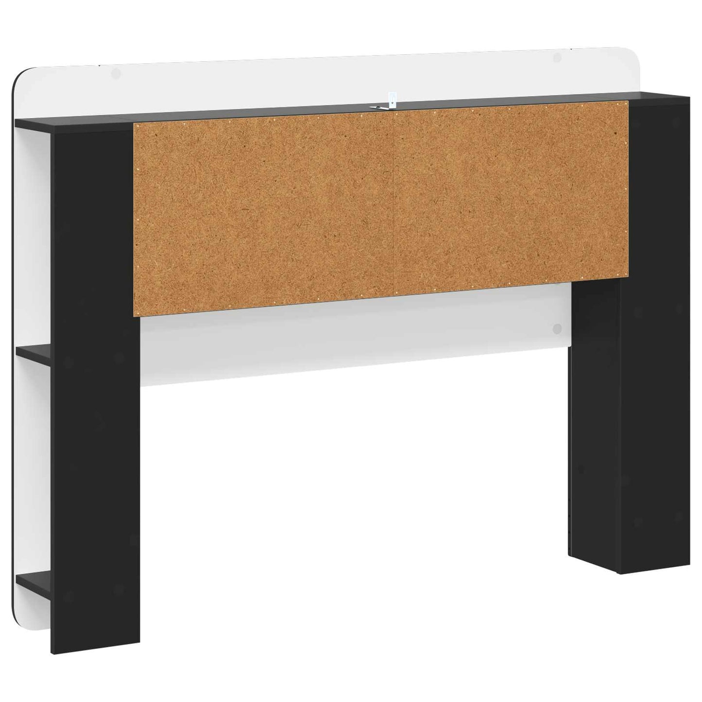 vidaXL Headboard Cabinet with Storage Black Engineered Wood