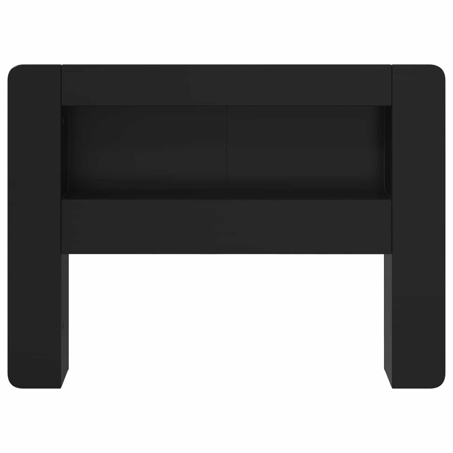 vidaXL Headboard Cabinet with Storage Black Engineered Wood