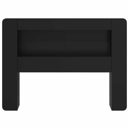 vidaXL Headboard Cabinet with Storage Black Engineered Wood