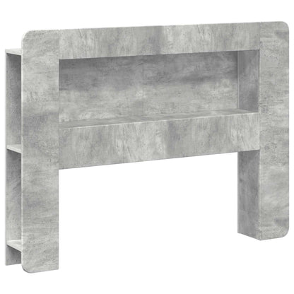 vidaXL Headboard Cabinet with Storage Concrete Grey Engineered Wood