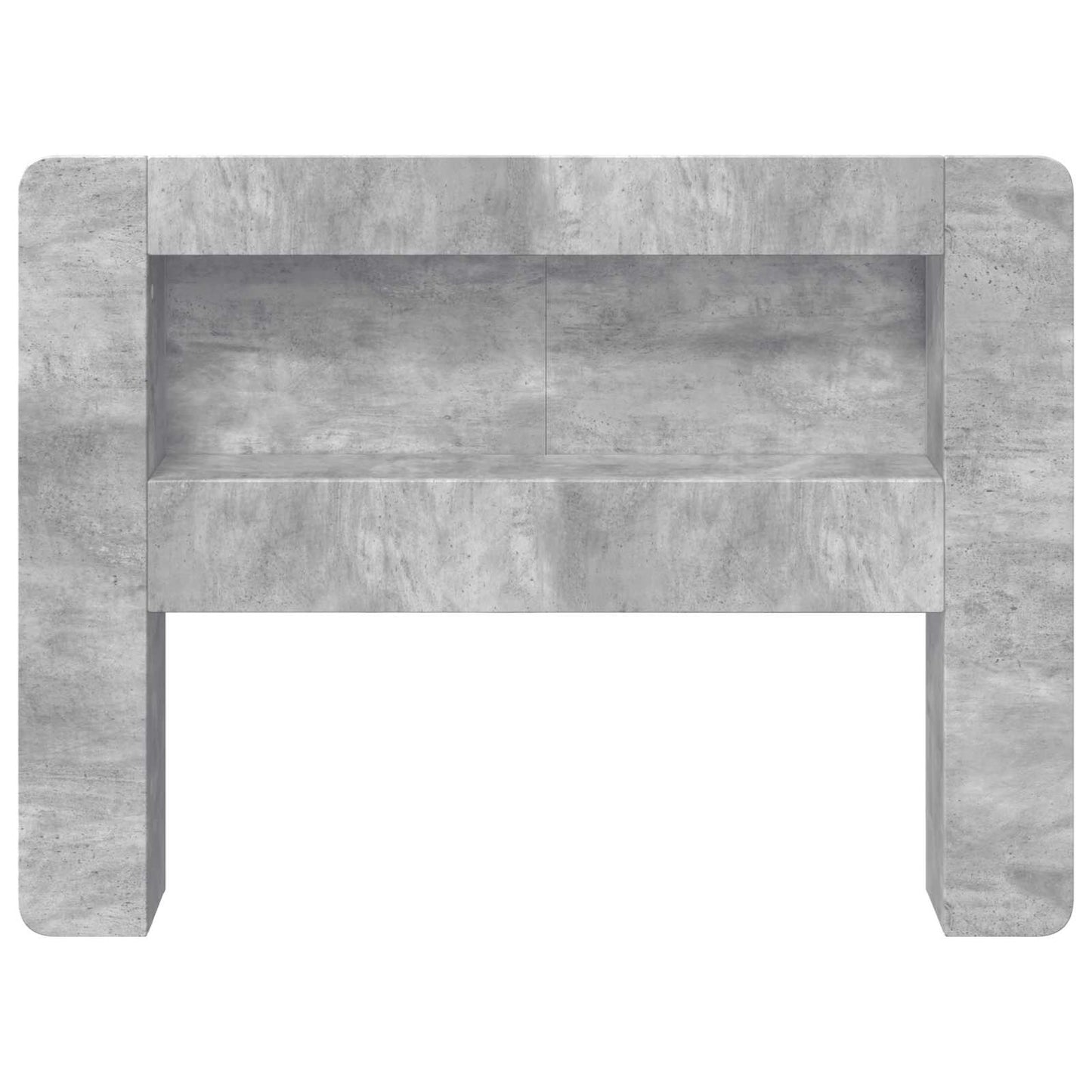 vidaXL Headboard Cabinet with Storage Concrete Grey Engineered Wood