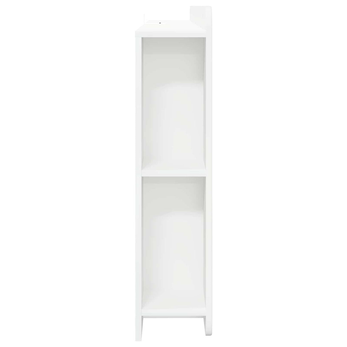 vidaXL Headboard Cabinet with Storage High Gloss White Engineered Wood