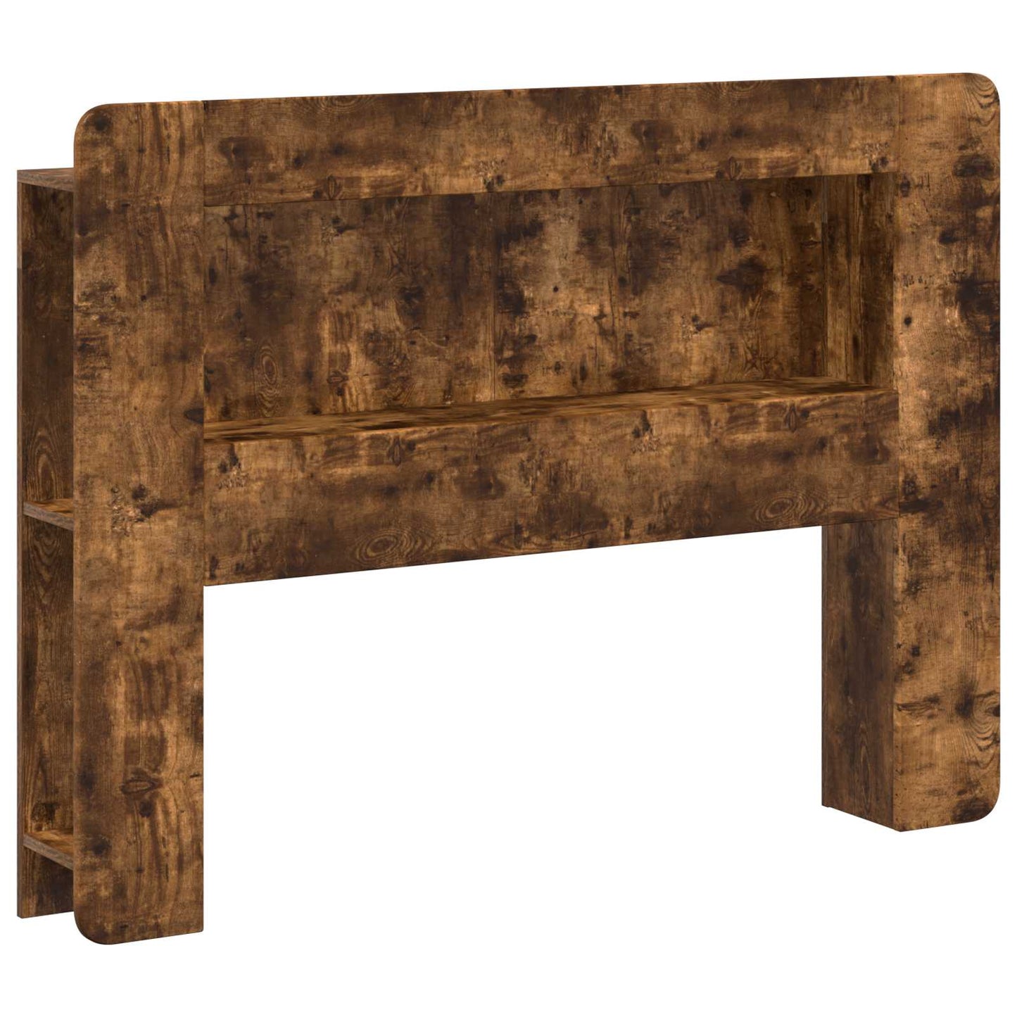 vidaXL Headboard Cabinet with Storage Smoked Oak Engineered Wood