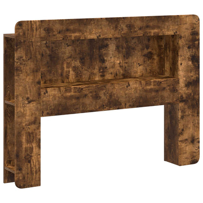 vidaXL Headboard Cabinet with Storage Smoked Oak Engineered Wood