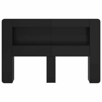 vidaXL Headboard Cabinet with Storage Black Engineered Wood