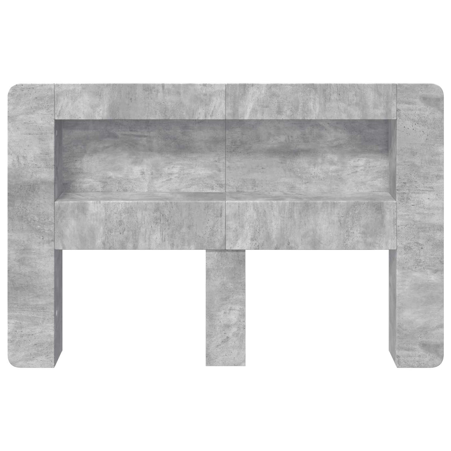 vidaXL Headboard Cabinet with Storage Concrete Grey Engineered Wood