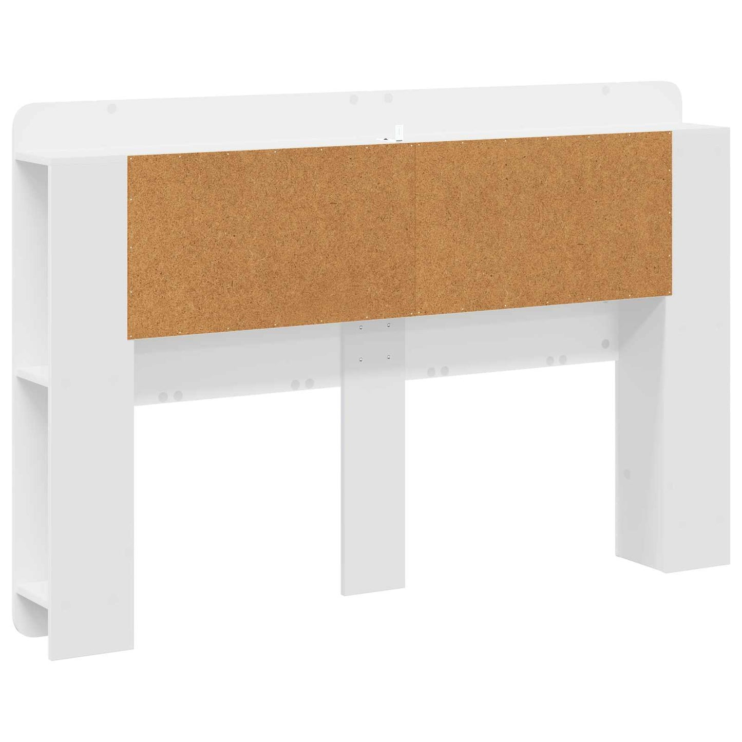 vidaXL Headboard Cabinet with Storage High Gloss White Engineered Wood