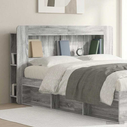 vidaXL Headboard Cabinet with Storage Grey Sonoma Engineered Wood
