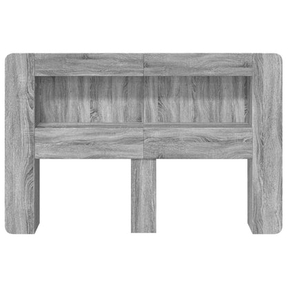 vidaXL Headboard Cabinet with Storage Grey Sonoma Engineered Wood
