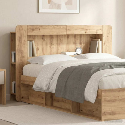 vidaXL Headboard Cabinet Artisan Oak 140 cm Engineered Wood