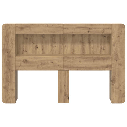 vidaXL Headboard Cabinet with Storage Artisan Oak Engineered Wood