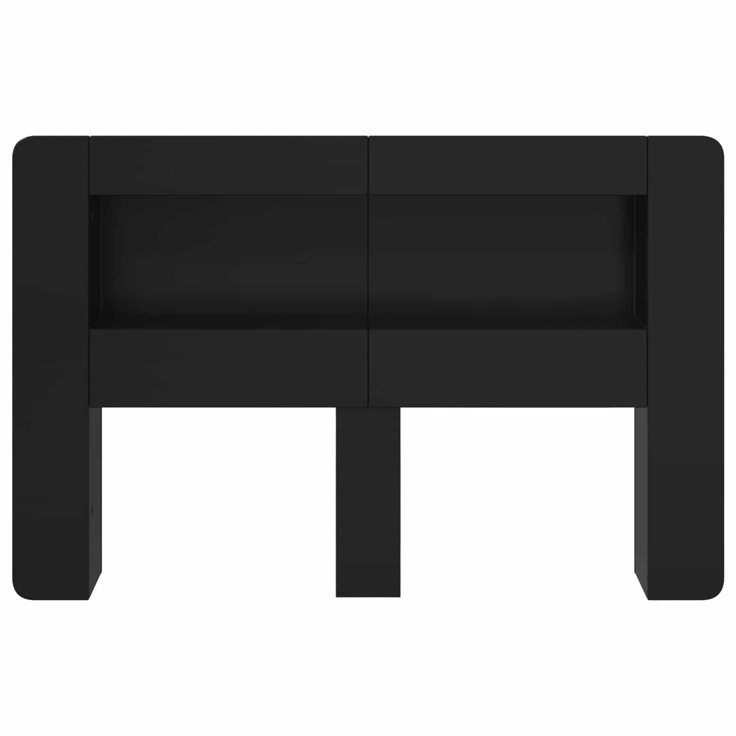 vidaXL Headboard Cabinet with Storage Black Engineered Wood