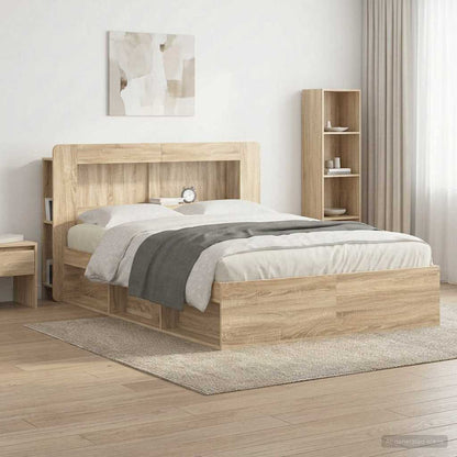 vidaXL Headboard Cabinet with Storage Sonoma Oak Engineered Wood