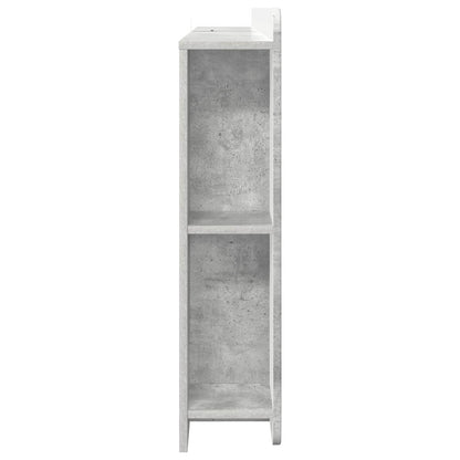vidaXL Headboard Cabinet with Storage Concrete Grey Engineered Wood